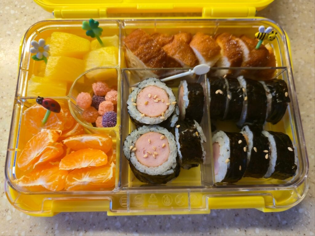 ✨5살 아이 견학 도시락 | 아침 5분 완성! 아이가 좋아하는 소시지 김밥