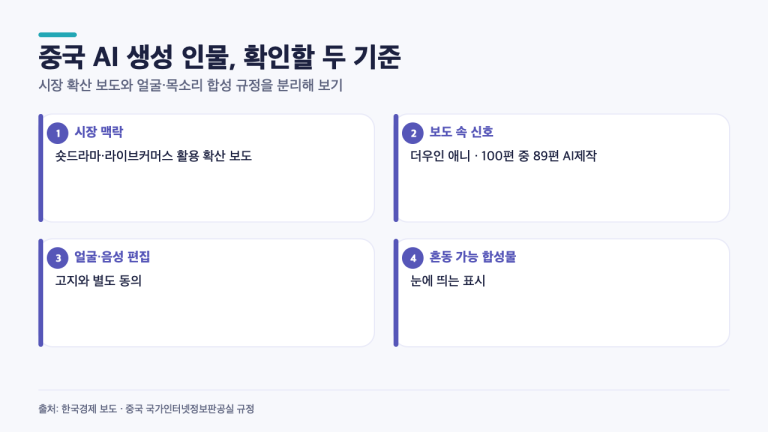 중국 숏드라마 AI 생성 인물은 왜 늘었나…얼굴·목소리 합성의 두 기준