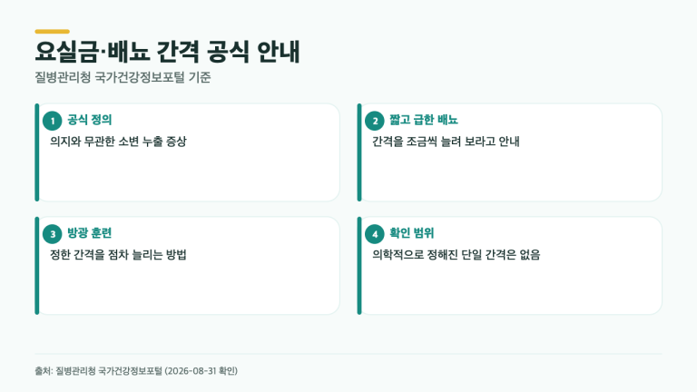 ‘미리 화장실’ 습관, 요실금 예방에 도움 될까? 질병관리청 안내