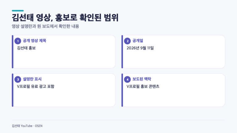 김선태 ‘일감 없다’ 영상, V프로필 유료 광고였나? 원본에서 확인한 범위